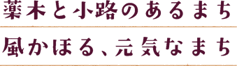 薬木と小路のあるまち 風かほる、元気なまち